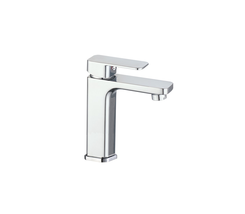 OJ-J2482H Chrom-Waschbecken-Wasserhahn, Einhebelmischer, hoher Waschbecken-Wasserhahn, minimalistischer Waschraum-Waschtisch-Wasserhahn aus Messing